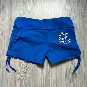 Blue athletic shorts
